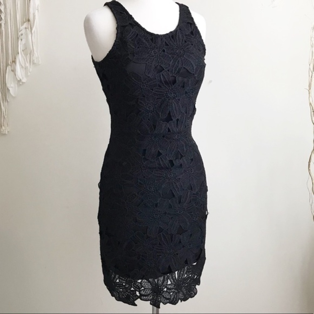 LBD Black lace mini dress size S